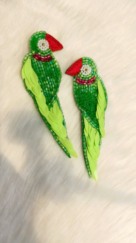 Handmade Parrot Earrings