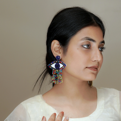 Multicolor Evil Eye Earring