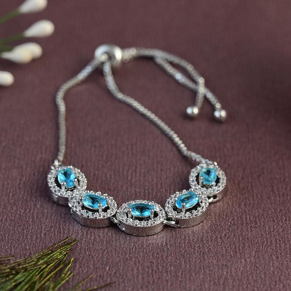 Silver AD Bracelet With Stone