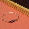 Oxidized Silver Plated Flowered Shaped Bracelet