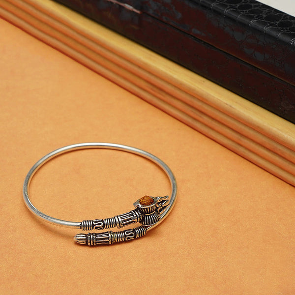 Silver Shine Adjustable Trishul Damroo Rudraksh