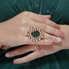 Meraki Trends Green Emerald Stone Ring