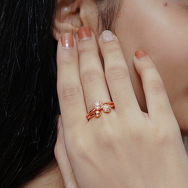 Trends Rose Gold Plated Casual Ring