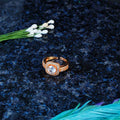 CZ Stone Studded Rose Gold Plated ring