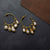 C Shaped Gold Plated Pearl Drop Earrings