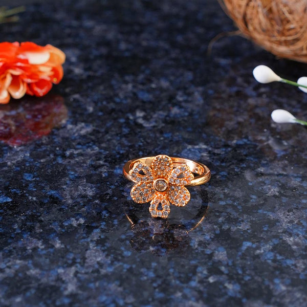 Diamond Ring Gold Plated