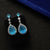 Blue Stone Doublets Stud Earring