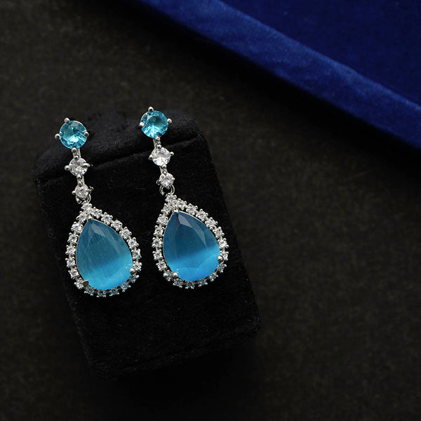 Blue Stone Doublets Stud Earring