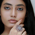 Meraki Trends Oxidized German Silver Adjustable Ring