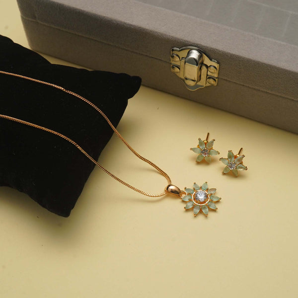 Meraki Mint Rhinestone Sun Décor Pendant Set