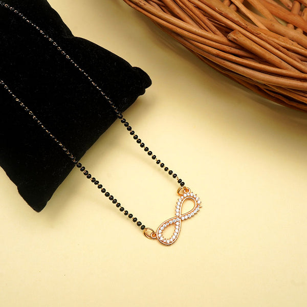 Rose Gold Infinity Diamond Studded Mangalsutra