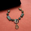 Meraki Hand Painted Radha Krishan Necklace