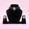 Meraki Triple Layered Kundan Choker Set with AD Stone