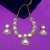 Meraki Gold Kundan Jadau Necklace Set with Drop Earrings