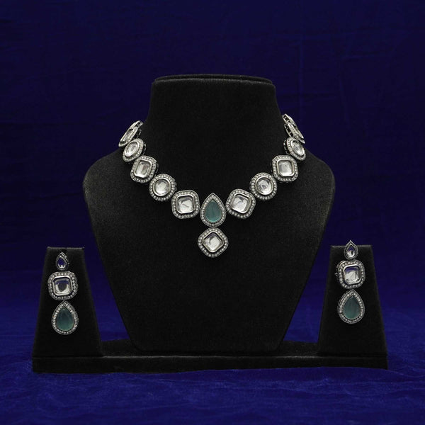 Meraki Diamond Studded Kundan Choker Set