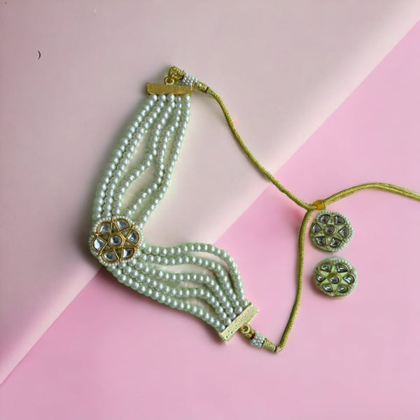 Exclusive Pearl Beaded Choker Set