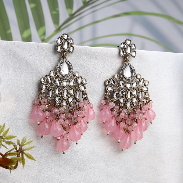 Kundan Polki Chand Bali Earrings