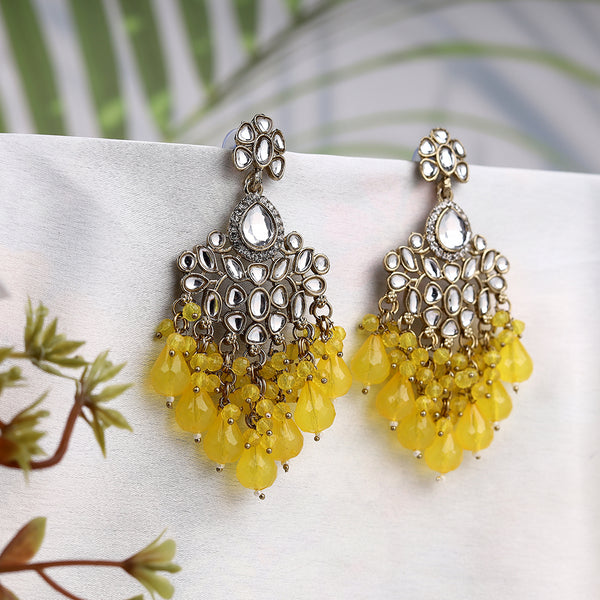 Kundan Polki Chand Bali Earrings