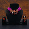 Meraki Beaded Kundan Stone Meenakari Necklace
