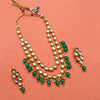 Triple Layer Kundan Set with Meenakari Work