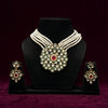 Kundan and Bead Necklace with Ruby Stone