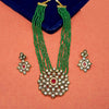 Kundan and Bead Necklace with Ruby Stone