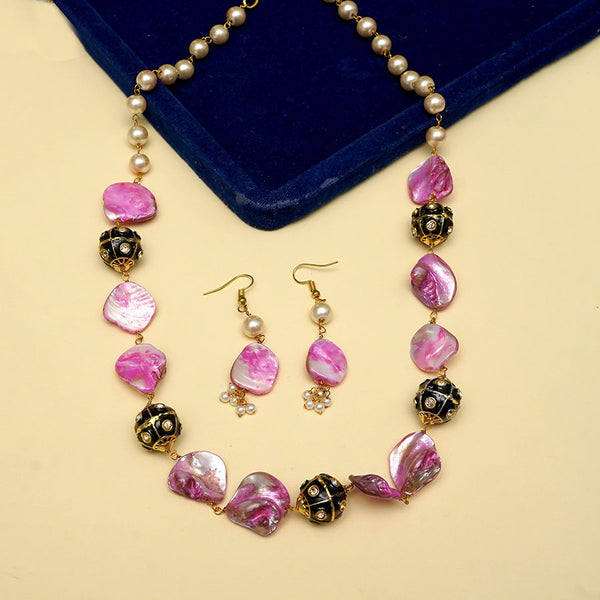 Exotic Pink Tourmaline Necklace Set with Earrings