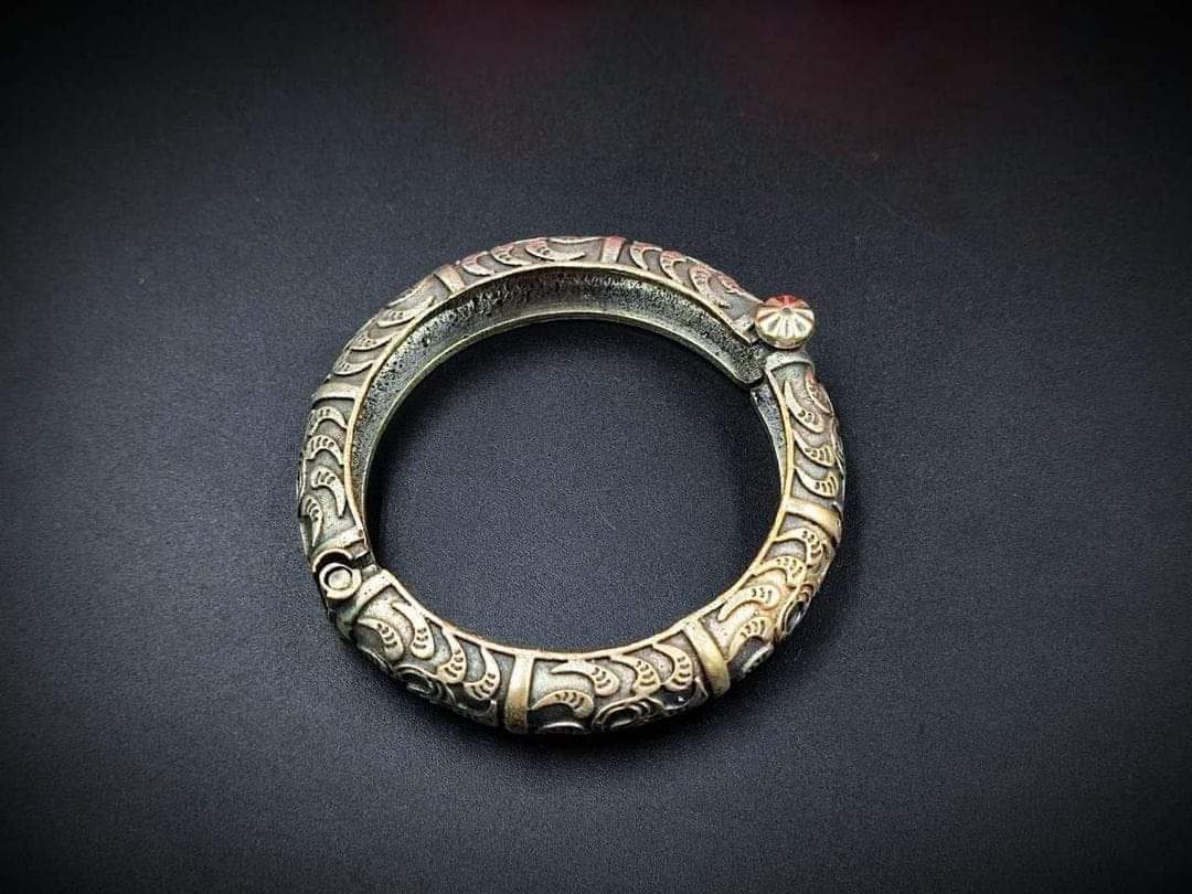 Gold & Oxidized Bracelet