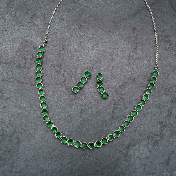 Silver Tone American Diamond Choker