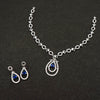 Natural Blue Sapphire Necklace with Gemstone Pendant