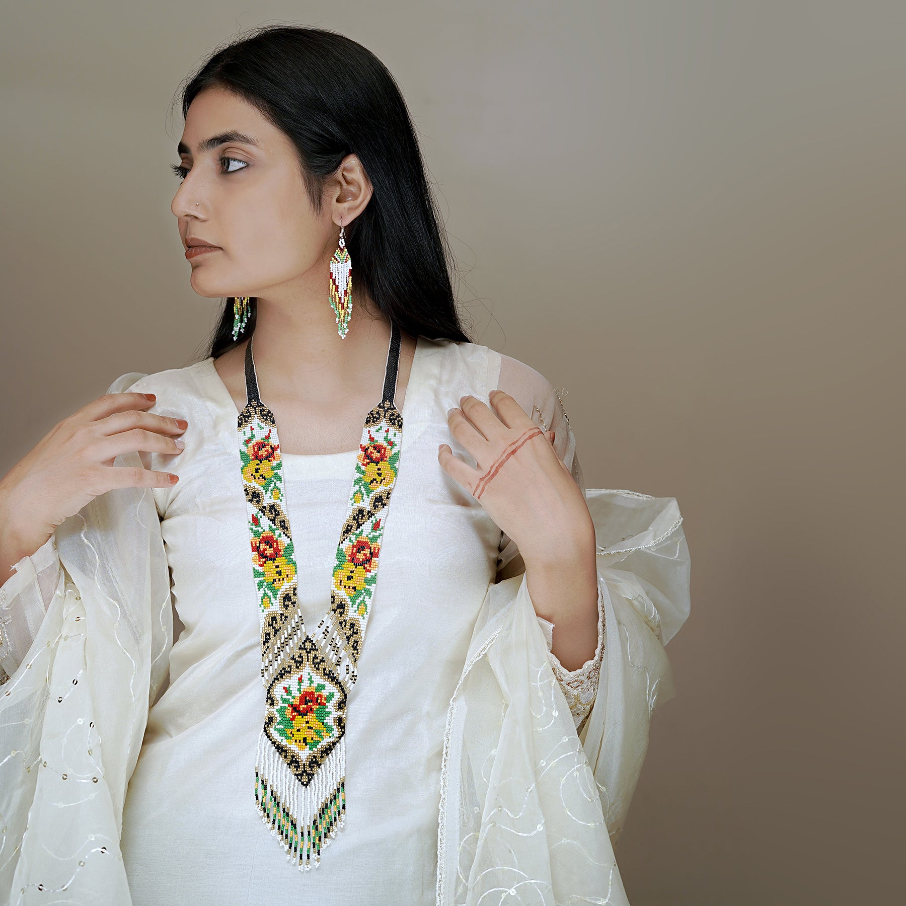Handmade Multilayered Beads Necklace