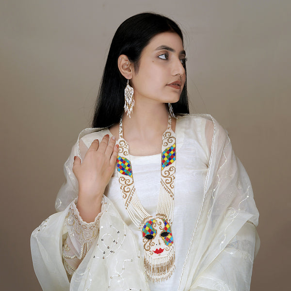 White Beads Handmade Necklace