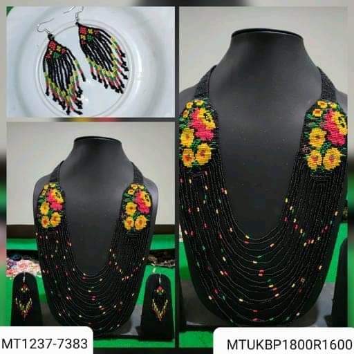 Multicolor Ukrainian Beaded Multi-Layered Necklace Sets