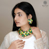 Multicolor Flower Design Choker Set