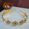 Meraki Golden Kundan Hairband/Matha Patti