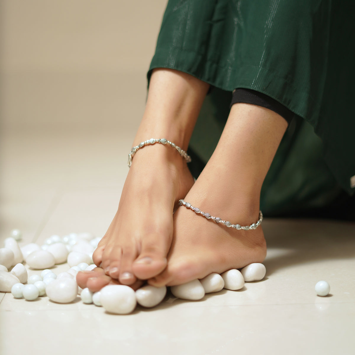 Silver Plated Fish Design Anklet
