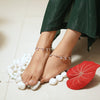 Leaf Design Silver Plated Anklet
