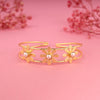 Gold Plated Flower Design Brass Bracelet