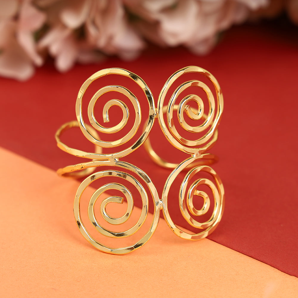 Gold Tone Spiral Bracelet
