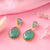 Dual Oval Shape Colored Stone Earring