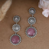 Meraki Oxidized Stone Earring