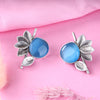 Oxidized Flower Design Studs