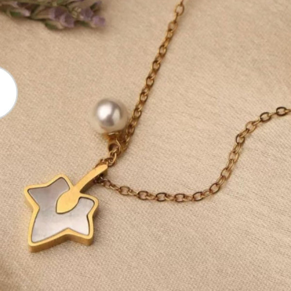 Silver Shine Gold Charm Lightning Pendant Chain