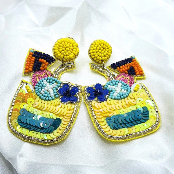 Cocktail Beaded Handmade Earrings