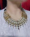 Alloy Multilayer Oxidized Black Coloured Necklace