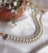White Pearl Three Layered Choker Set