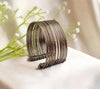 Bangle Style Oxidized Spiral Bracelet