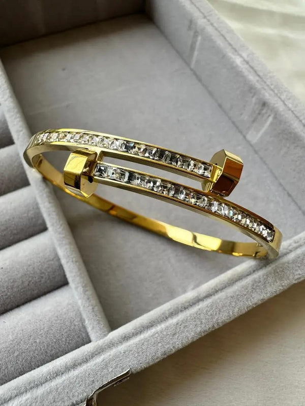 Anti-Tarnish Cartier Nail Diamond Bracelet