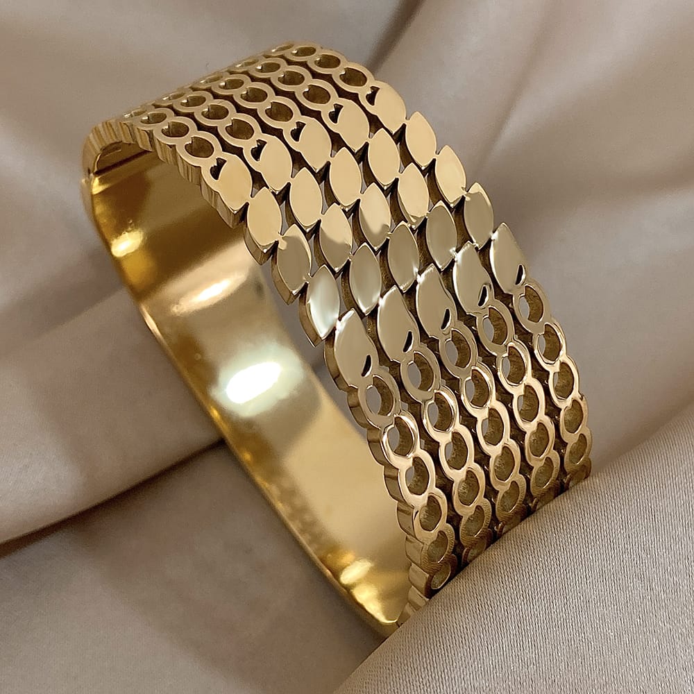 Anti-Tarnish Broad Bracelet