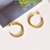 Anti-Tarnish Double Layer Big C Hoop Earrings for Women